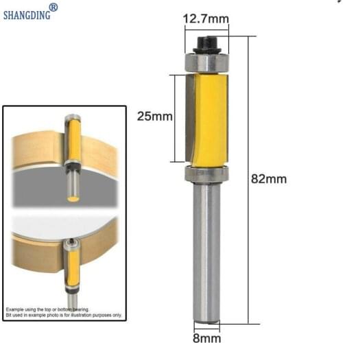 8 Double Handle Bearing Trimming Knife 8*1/2*25 Dual Blades Directly Knife Carpentry Tool Bakelite Edge Milling Machine Gong