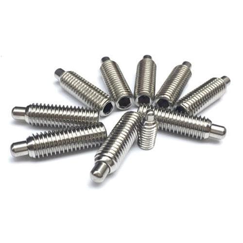 1Pcs M8 M10 M12 Stainless precision pin head positioning beads plunger spring screw 12mm-50mm Length