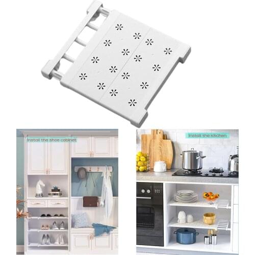 Extendable Closet Shelf Rod Clothes Hanger Organizer Metal Storage Rack DIY