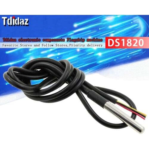 DS1820 Stainless steel package Waterproof DS18b20 temperature probe temperature sensor 18B20 for arduino