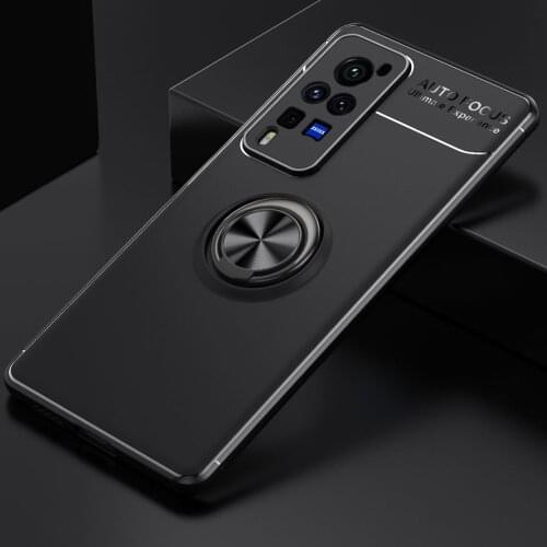 X60 Pro Finger Ring Stand Case for Vivo X60 Pro+ Case Shell Car Holder Stand Silicone Cover for Vivo X 60 Pro+ Capa Fundas