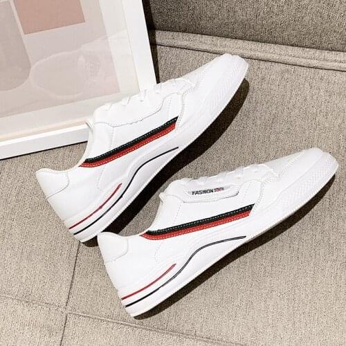 2019 Women Sneaker Fashion Breathble Vulcanized Shoes Platform Lace up Casual White Shoes Tenis Feminino zapatillas mujer U26-21