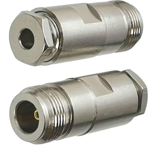 10pcs N Female Jack Connector Clamp RG58 RG142 LMR195 RG400 Cable RF Coaxial Brass Straight New