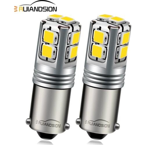 2PCS Canbus BAY9S BA9S BAX9S Truck H6W H21W T4W 3030 10SMD LED Reverse Lights Parking Lights 3W White Amber AC/DC 12V-24V