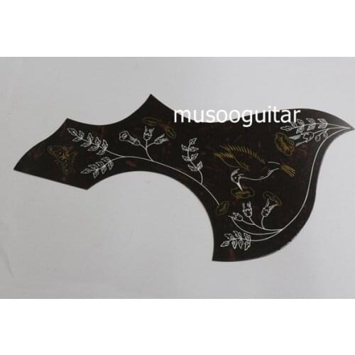 2 Pcs 1mm thickness 41" Hummingbird Flower Folk Acoustic Guitar Pickguard Pick Guard Anti-scratch Plate (A025D)