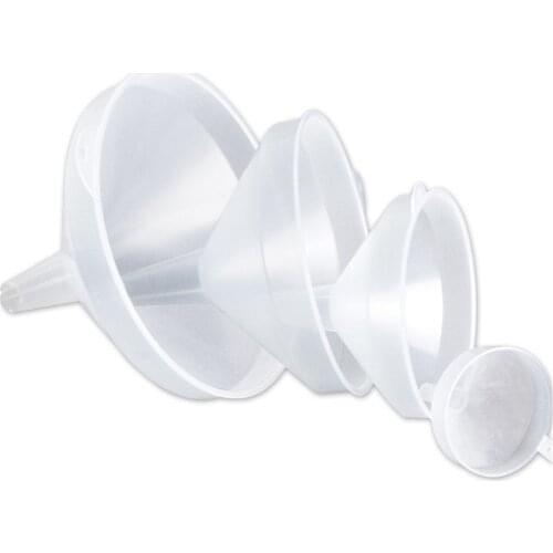 4pcs/set 90/170/210/260mm High Quality Plastic Wide Mouth Funnel Lab Supplies