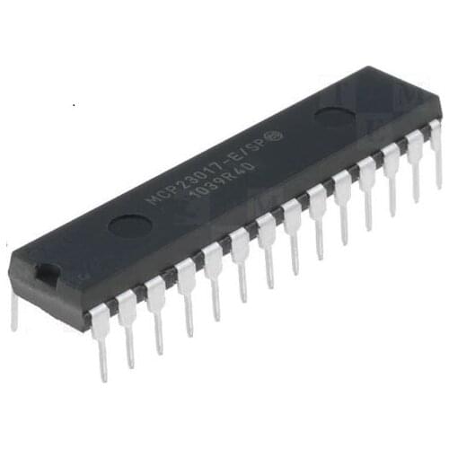 5PCS MCP23017-E/SP DIP-28 MCP23017 16-Bit I/O Expander with I2C Interface IC