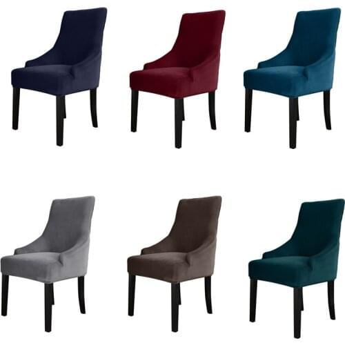 Accent Dining Chair Cover High Back Sloping Armchair Cover Stretch Nordic Chair Covers Seat Slipcover Office Hotel Home Club Bar