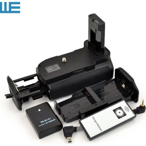 MB-D5100 D5100 Battery Grip + EN-EL14 Battery + IR Remote Control+ AA Battery Solt for Nikon D5100 D5200 Digital SLR Camera