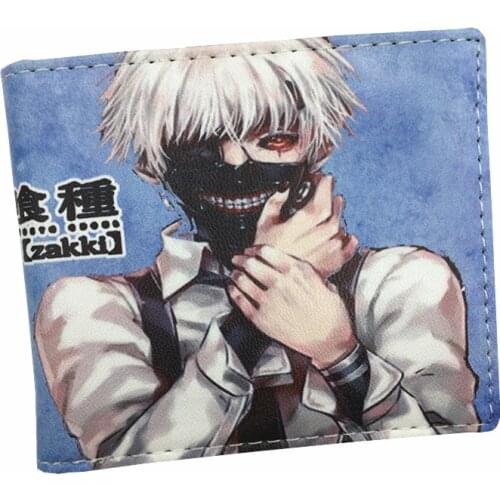 Free Shipping Tokyo Ghoul//Attack on Titan Comics Wallets Cartoon Purse With Zipper Coin Pocket 8 Card Holder