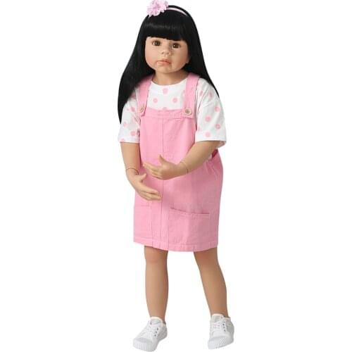 Huge doll 98CM Original Masterpiece reborn toddler girl doll high quality full hard vinyl body ball jointed doll clothing model