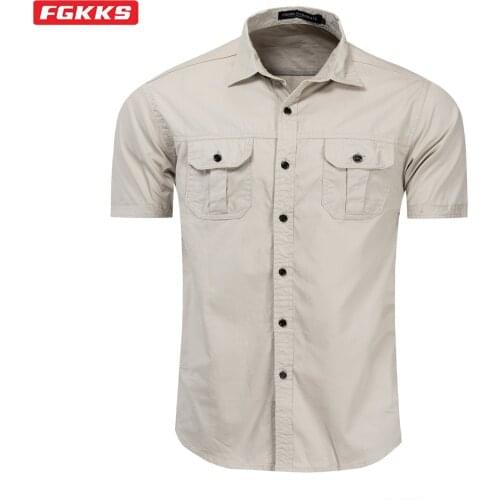 Мужские рубашки с коротким рукавом FGKKS China At AliExpress