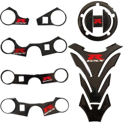 K3 K4 K5 K6 K7 K8 K11 Carbon Tank Cap Sticker Tank Pad Fork Triple Tree Upper Clamp Decal For Suzuki GSXR GSX-R 600 750 1000