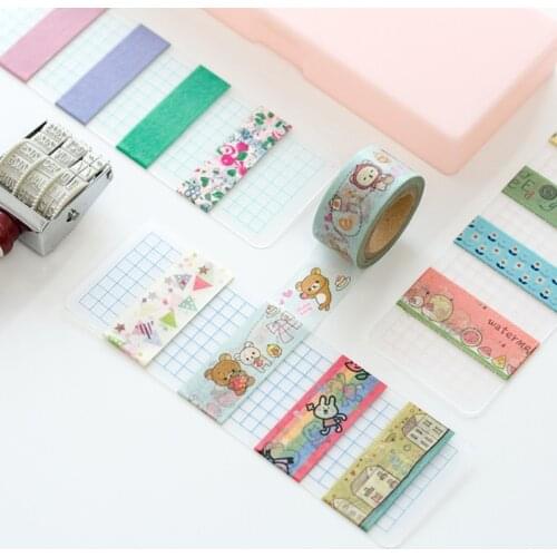 Washi Cards PVC Portable Sample Boards Wrap Tape Around Office School Supplies Book Mark Hand Account Enthusiasts
