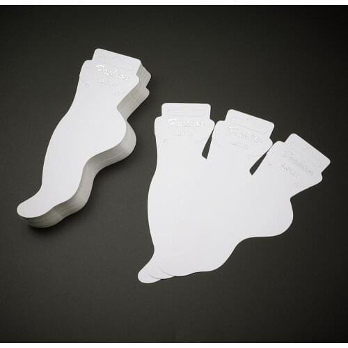 800pcs Cardboard Anklet Display Cards Socks Price Tags White 155x50x0.8mm Foot Chain Fashion Jewelry Hanging Holder Card Tag