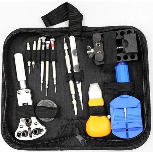 13-piece Watch Repair Kit Cover Pin Remover Watch Battery Strap Screwdriver Replacement Tools Parts
