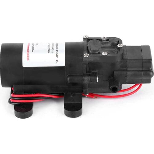 12V DC 1.0GPM 40PSI Diaphragm Pump High Pressure Self-Priming 3/8in Barb Port for Car RV Electric Water Pump