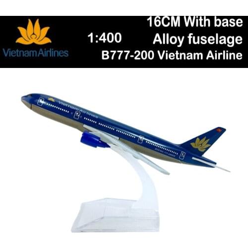 16CM 1:400 Boeing B777-200 Model Vietnam Airlines Base Alloy Metal Aircraft Plane Airliner Display Adult Collection Kid Souvenir