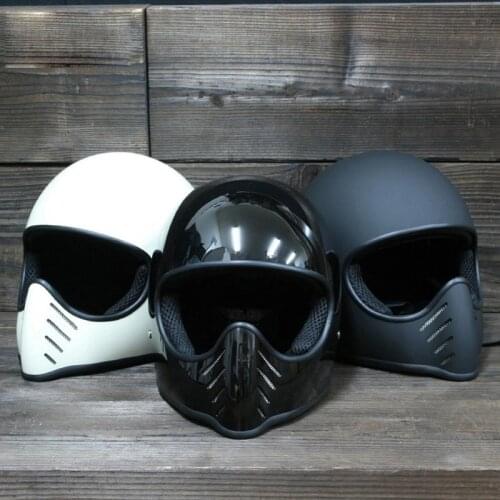 Thompson Motorcycle Helmet Moto Cruise Spirit Rider Retro Ghost Glass Fiber Full Face Motosiklet Casco Capacete