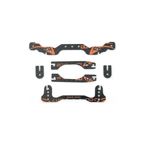 MS Chassis Carbon Fiber Mass Damper Hanger Frame 2017 J-CUP Version Reinforcing Plate Lantern Set for Tamiya Mini 4WD Car Model