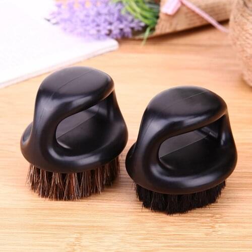 Men Beard Brush Mustache Shaving Brush for Hairdressing Salon Facial Hair Sweep Comb Barber Neck Face Duster