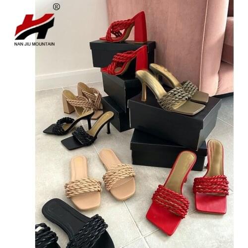 NAN JIU MOUNTAIN 2021 Sandals Summer Flat Open Toe Slippers Solid Color Outdoor Beach Shoes Plus Size 42