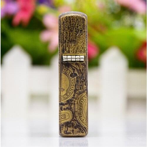 ZORRO Vintage brass Personalized pattern Kerosene gasoline petroleum oil Cigarette lighter New Unusual Sealed Men Collect Gift