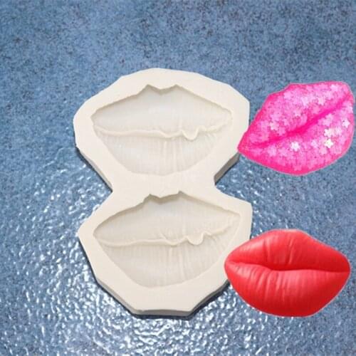 Sexy Red Lips Lip Kiss DIY Baking Tool Mouth Silicone Fondant Cake Decoration Tool Chocolate Cake A051