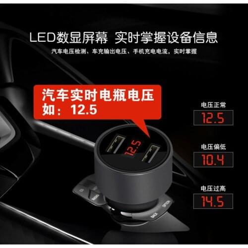 Car styling LED Display Dual USB Car Autos Charger For Fiat 500X 500L 500 C 600 Albea Bravo II Croma II DS 3 4 5 Doblo Fiorino
