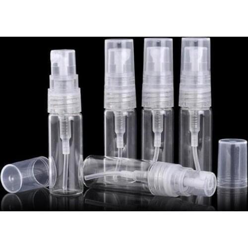 MINI Glass 2ml Atomizer bottle Pump Refillable Perfume Spray Empty Bottle Sample Vial 1000pcs/lot By DHL FREE