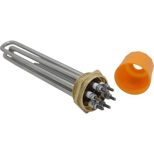 Tubular heater flange heating tube immersion water heater rod 1pc heating element for controller constant temperature electric