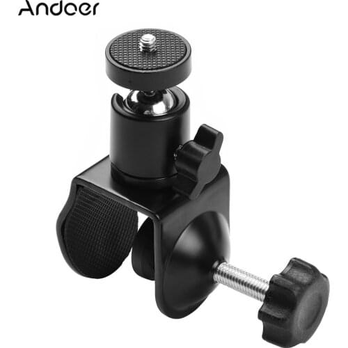 Andoer Super Clamp Mount U-shaped Fixing Clamp with Rotatable Ball Head for LED Light Camera Microphone Photography Accessory