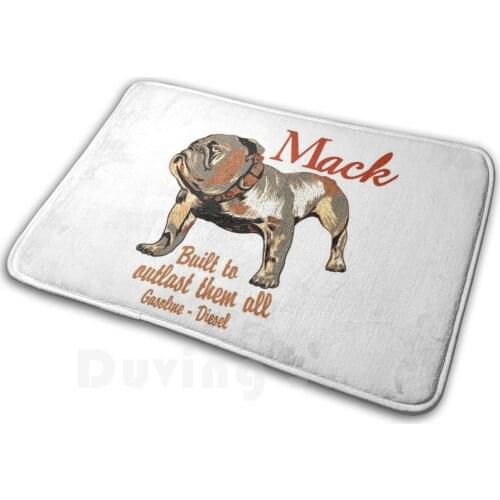 Vintage American Truck With A Bulldog As Its Symbol Mat Rug Carpet Anti-Slip Floor Mats Bedroom Vintage American Truck Bulldog