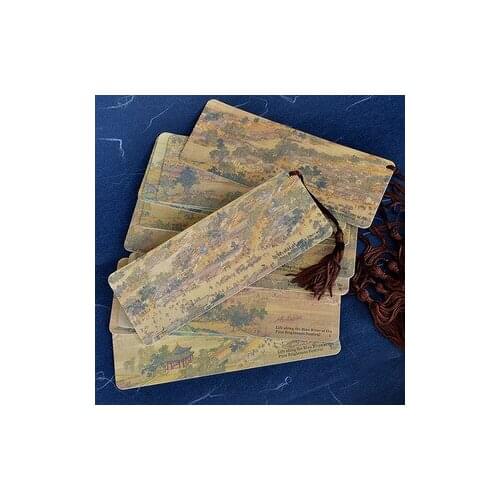 1pcs[Creative Bookmark Wholesale]] Qingming Shanghe Map Bookmark 13 sheets/set Combination complete long roll Small amount