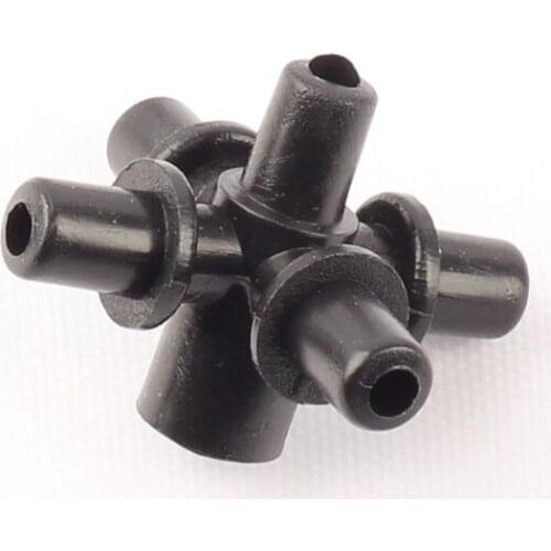 100 pcs 6mm Five Ways Garden Nozzle Sprinkler Connector Greenhouse Plants Flower Garden Atomization Nozzle Flat Joint Splitter
