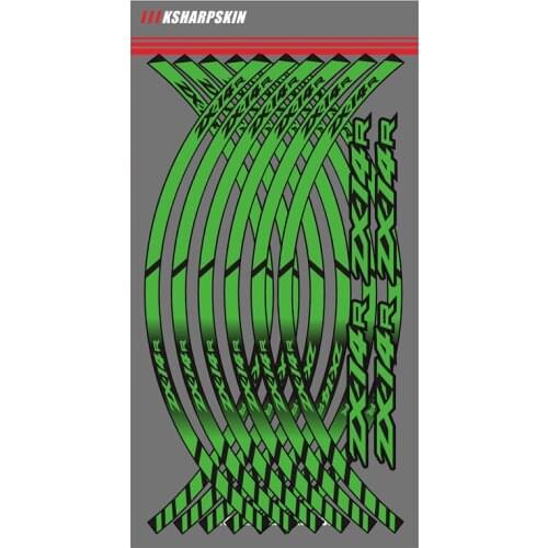 12 X Motorcycle Styling Wheel Hub Tire Reflective Sticker moto Car Decorative Stripe Decal For KAWASAKKI ZX-14R zx-14r