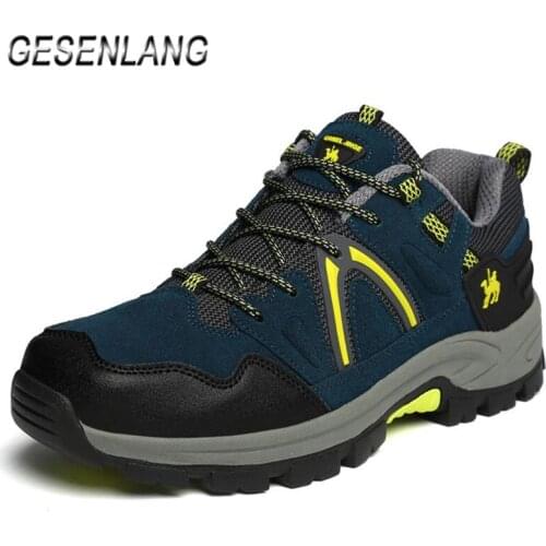 2020 Autumn Mens Hiking Shoes Outdoor Climbing Trekking Camping Tourism Anti-Collision Anti-Slip Wearable Casual Trail Sneakers