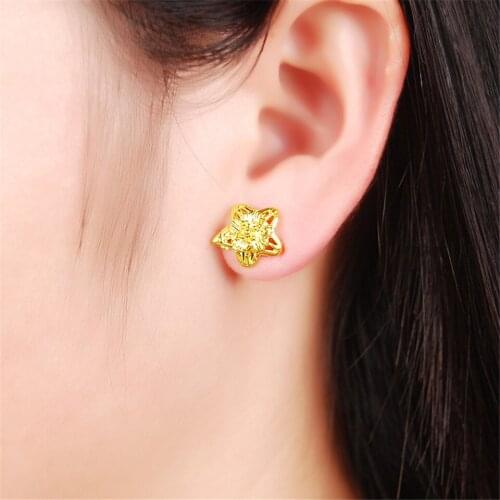 Женские золотые серьги AGDRMER China At AliExpress