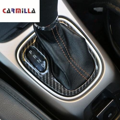 Car Styling Interior Gear Shift Panel Frame Trim Stickers for Jeep Compass 2th 2017 2018 2019 2020 Auto Accessories