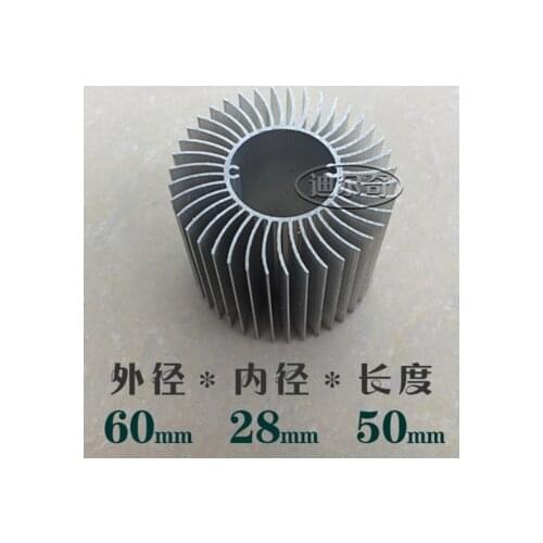 Free Ship 5PCS 60*28*50mm led circular sunflower radiator fin high-power led radiator aluminum outer diameter 60mm heatsink