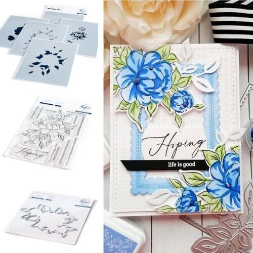 Flower Box Letter Metal Cutting Dies and stamps DIY Scrapbooking Card Stencil Paper Cards Handmade Album Stamp Die Sheets 2021