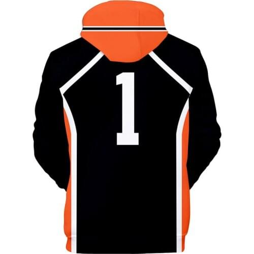 Child Men Adult Halloween Haikyuu Cosplay Costume Hinata Shoyo Hoodie Casual Hooded Sweatshirt Pullover Sweater