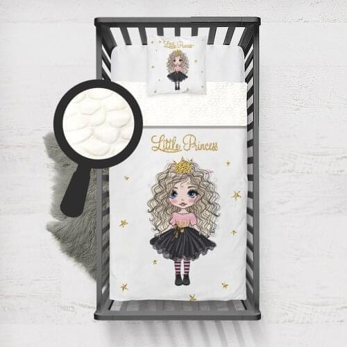 Kids Minky Blanket Super Soft and Warm Blankets Children for Couch and Bed Curly Little Princess Yellow Model 059