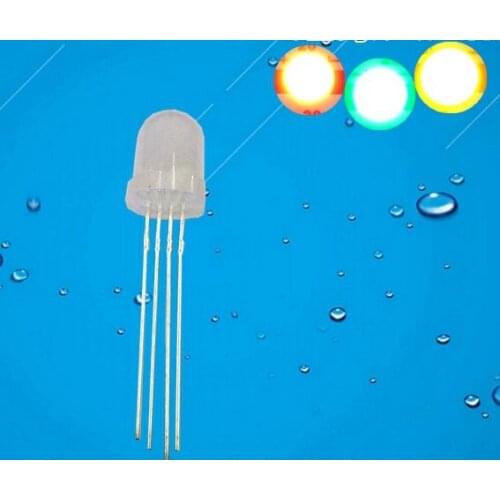 Diffused Through Hole 8mm RGY LED Diode 4pins Common Anode/Cathode