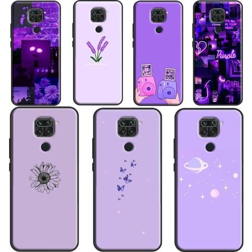 Purple Doodles Aesthetics Case For Xiaomi Redmi Note 10 Pro 9S 8T Note 8 Pro Note 9 Pro K40 7 8 9 A 9C 9T Back Cover