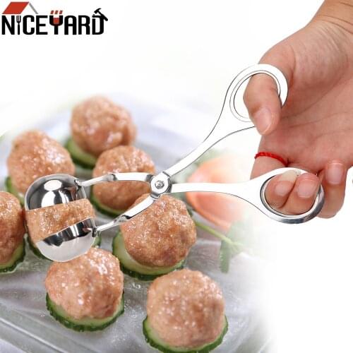 NICEYARD Stainless Steel Meatball Mold Tool Meatball Maker DIY Fish Meat Ball Maker Stuffed Meat Ball Machine