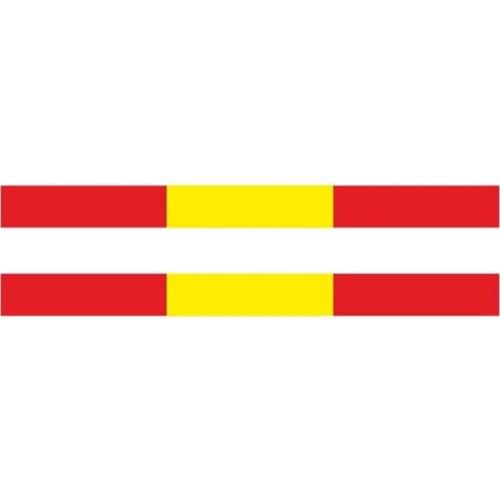 Car Personality Spanish Streak Bumper Flag Stickers Decal PVC 6-0430