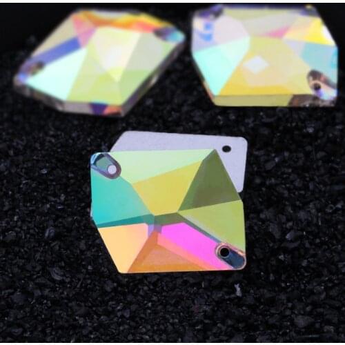 Cosmic Crystal AB Flatback Sew-on Rhinestones Strass Glass for Diy Craft Christmas/Clothing Garment Decoration Jewelry Sew Craft