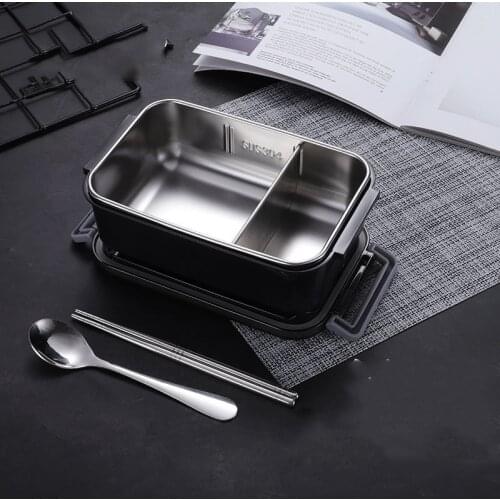 1100ml 304 Stainless Steel Lunch Box Leakproof Bento Box for Student Large Capacity Children Food Container