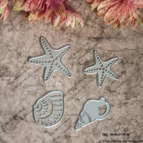 Metal Starfish conch cutting Dies Stencils for DIY Scrapbooking photo album Decorative Embossing DIY Paper Cards shell
